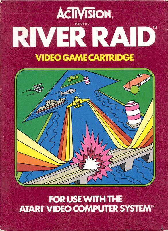 River Raid box art for Intellivision